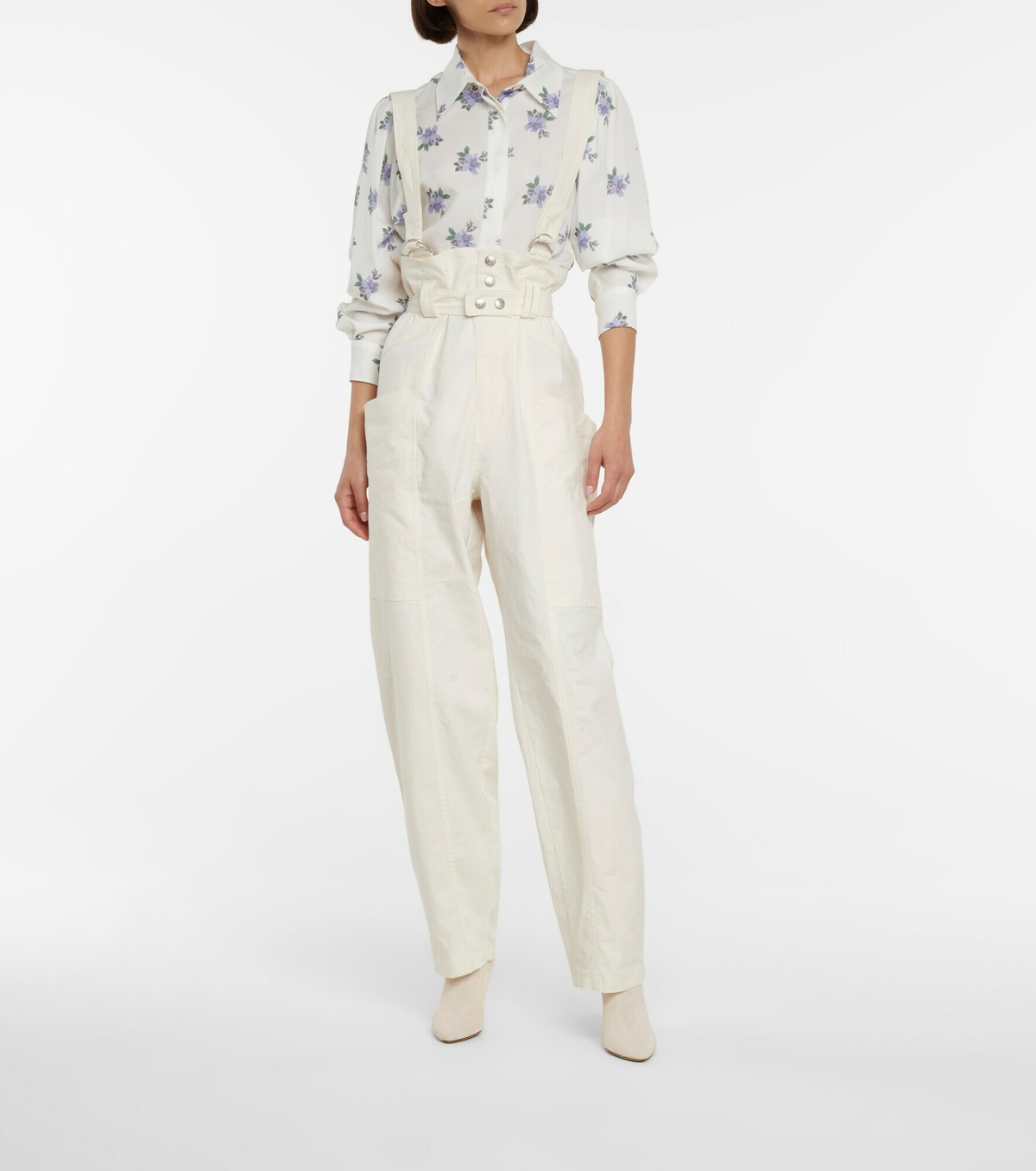 【関税&送料込】Isabel Marant Emmy Cotton Baggy Trousers Isabel Marant - Ekla linen and cotton suspender pants Isabel