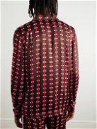 Wales Bonner - Lubaina Himid Printed Jersey Zip-Up Shirt - Red