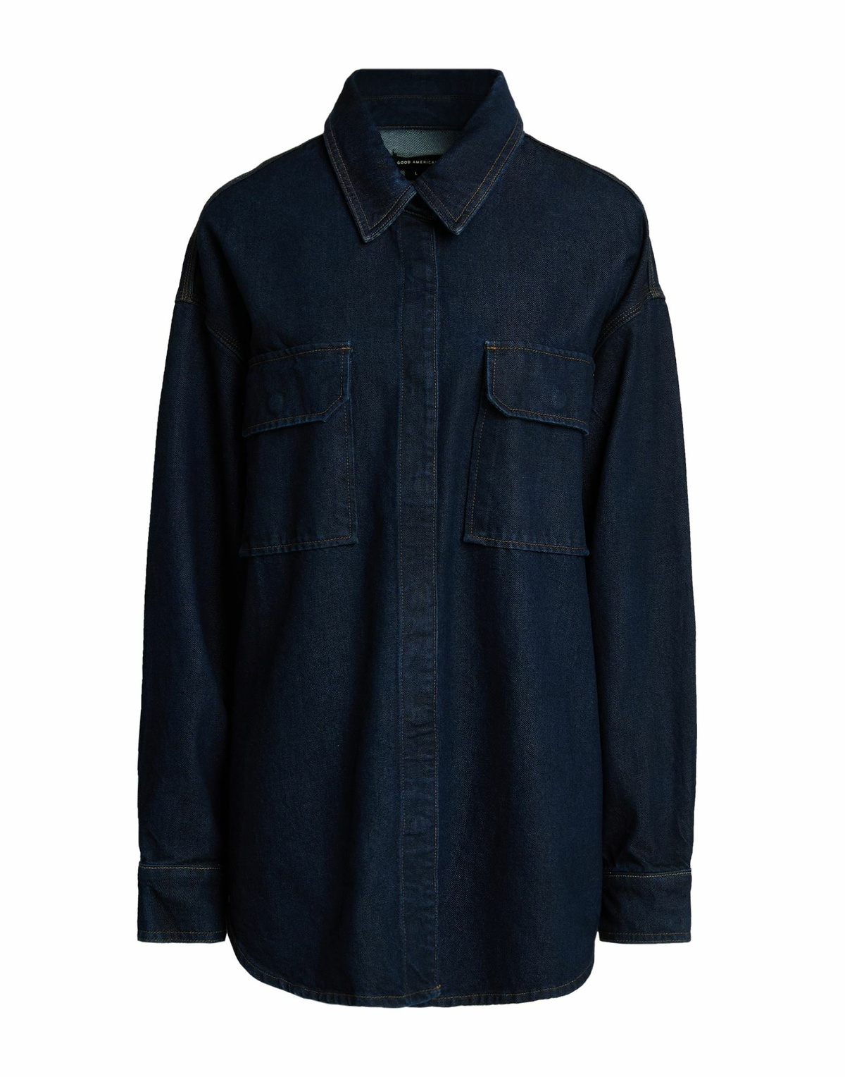 Good American Womens Denim shirt in Blue
