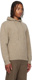 Ferragamo Beige Knit Hoodie
