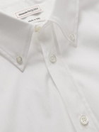 Alexander McQueen - Brad Pitt Button-Down Collar Cotton-Blend Poplin Shirt - White