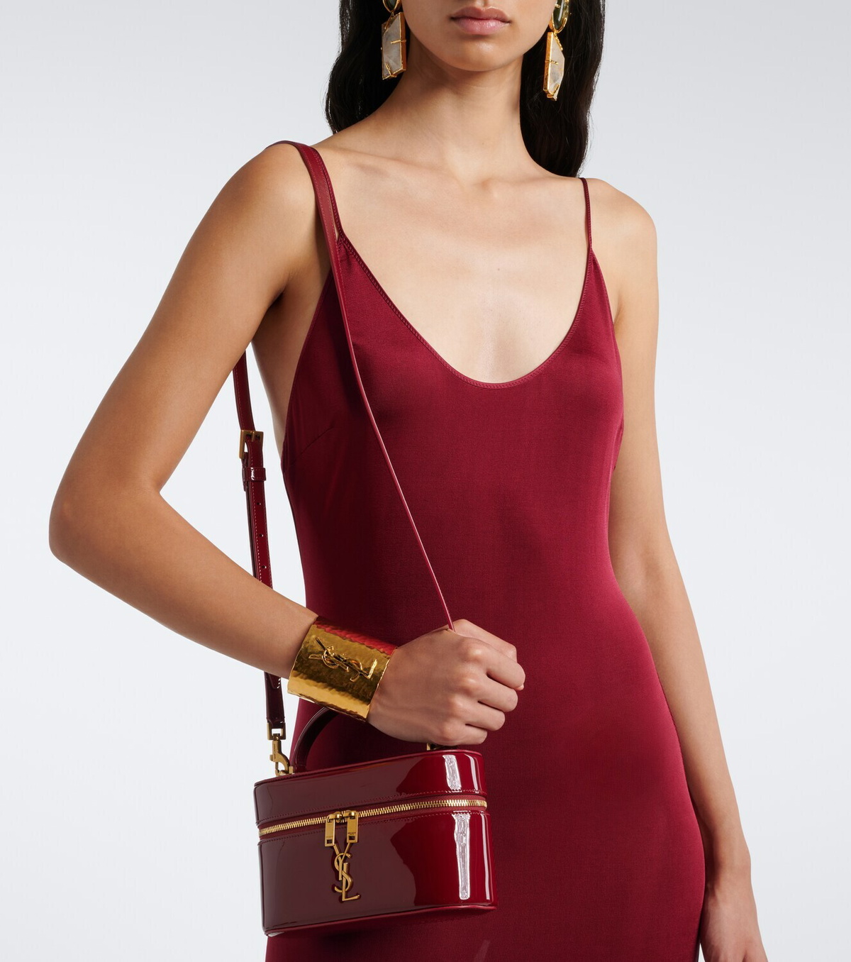 Saint Laurent Gaby patent leather vanity bag