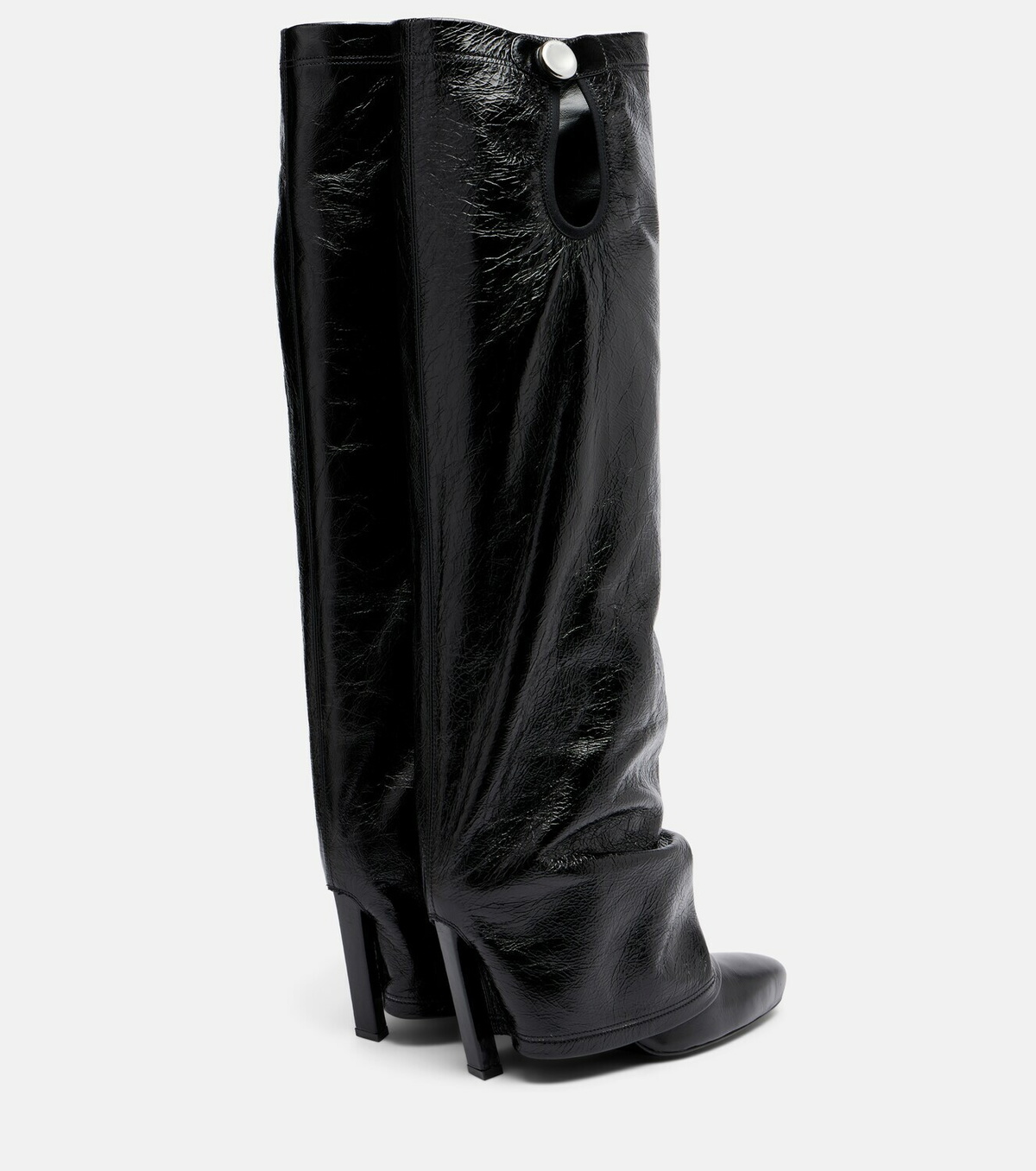 The Attico Leon patent leather knee-high boots