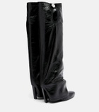The Attico Leon patent leather knee-high boots