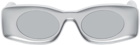 Loewe Silver & White Paula's Ibiza Square Sunglasses