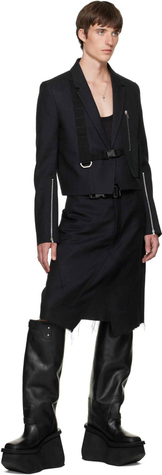 Rick Owens Black Tower Skirt