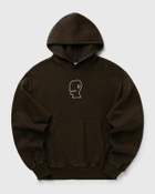 Brain Dead 3D EMBROIDERED LOGOHEAD GARMENT DYED HOODIE Brown Mens Hoody