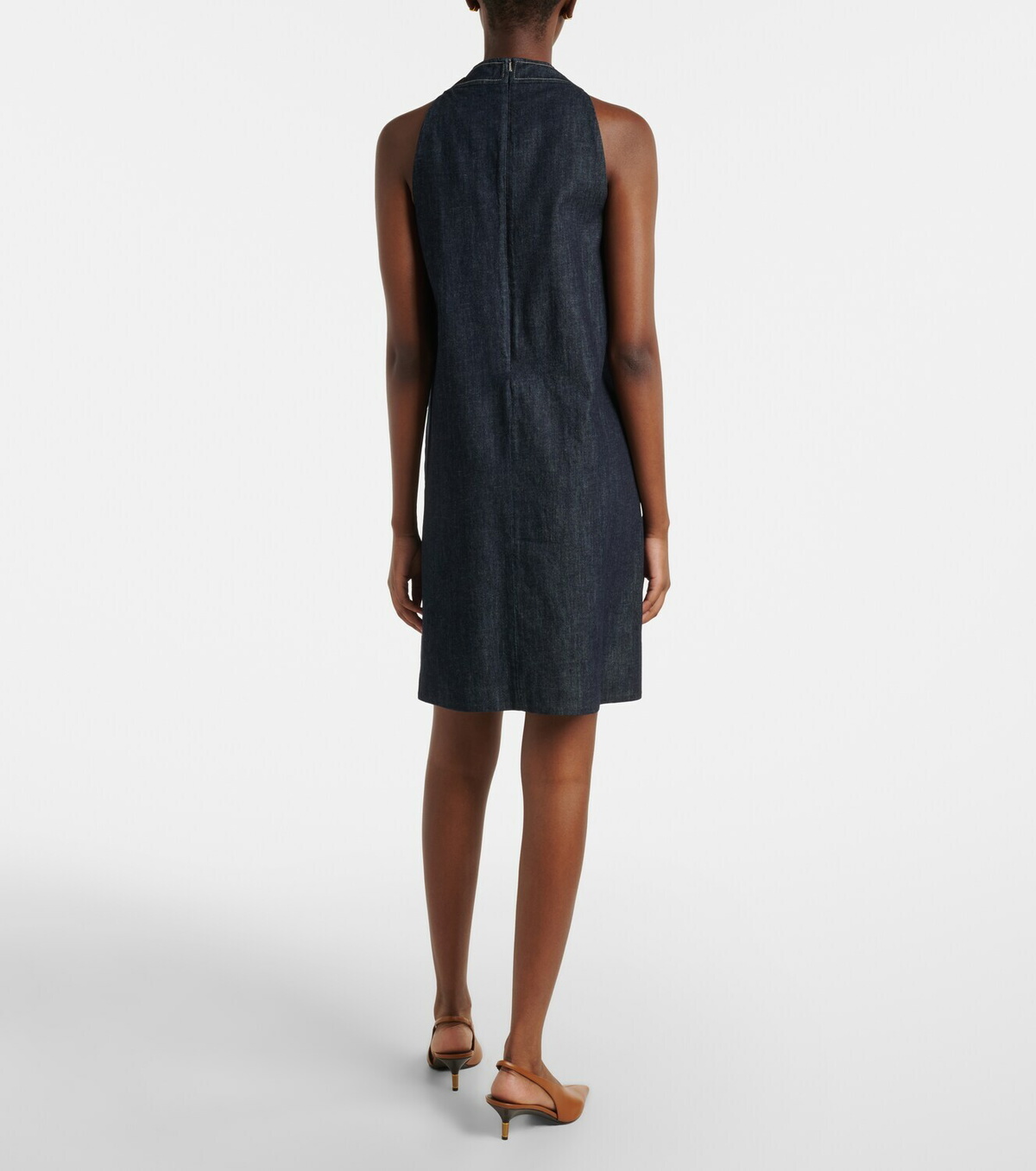 'S Max Mara Halterneck denim minidress