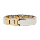 Versace Gold and Silver Two-Tone Line Bracelet