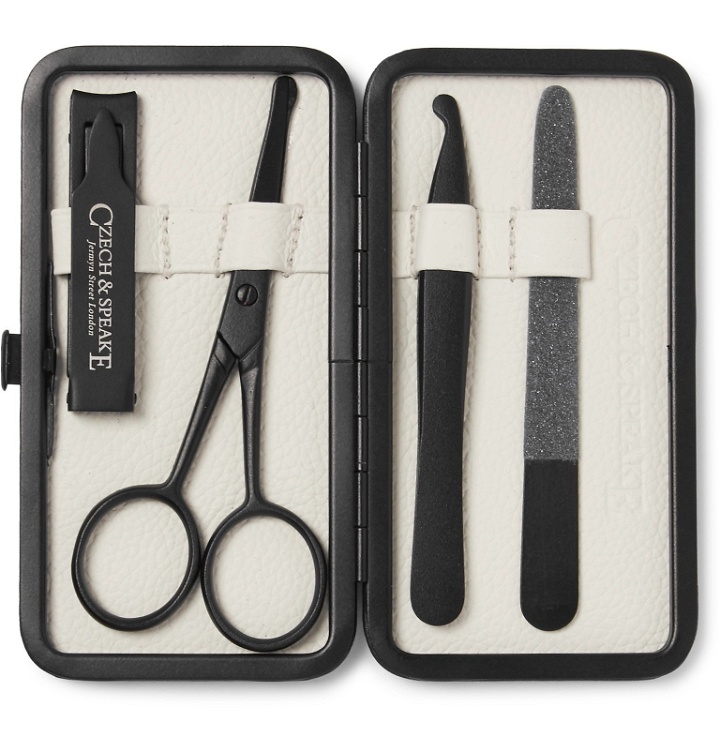 Photo: Czech & Speake - Air Safe Leather-Bound Travel Manicure Set - Colorless