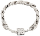 Givenchy Silver G Chain Lock Bracelet