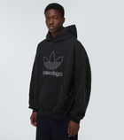 Balenciaga - x Adidas logo cotton hoodie