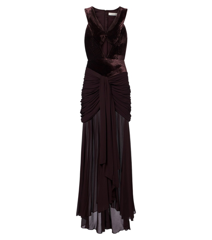Photo: Zimmermann Valiant cutout draped velvet gown