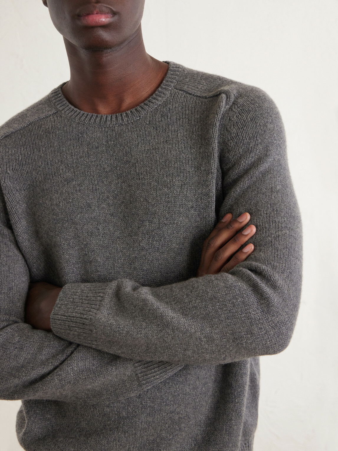 SAINT LAURENT - Cashmere and Wool-Blend Sweater - Gray