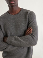 SAINT LAURENT - Cashmere and Wool-Blend Sweater - Gray