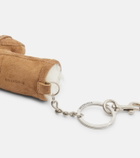 Balenciaga Alaska Boot suede bag charm