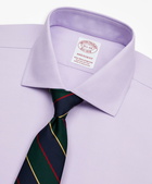 Brooks Brothers Men's Stretch Madison Relaxed-Fit Dress Shirt, Non-Iron Royal Oxford English Collar | Lavender