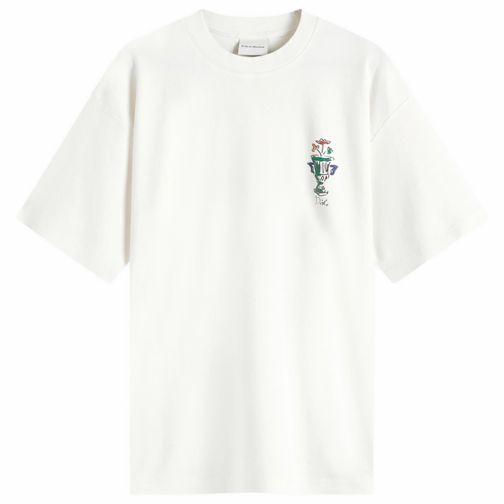 Photo: Drôle de Monsieur Men's Vase Logo T-Shirt in Cream
