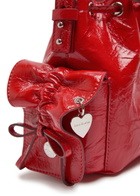 Acne Studios Multipocket Mini Patent Leather Bucket bag - Red - One Size