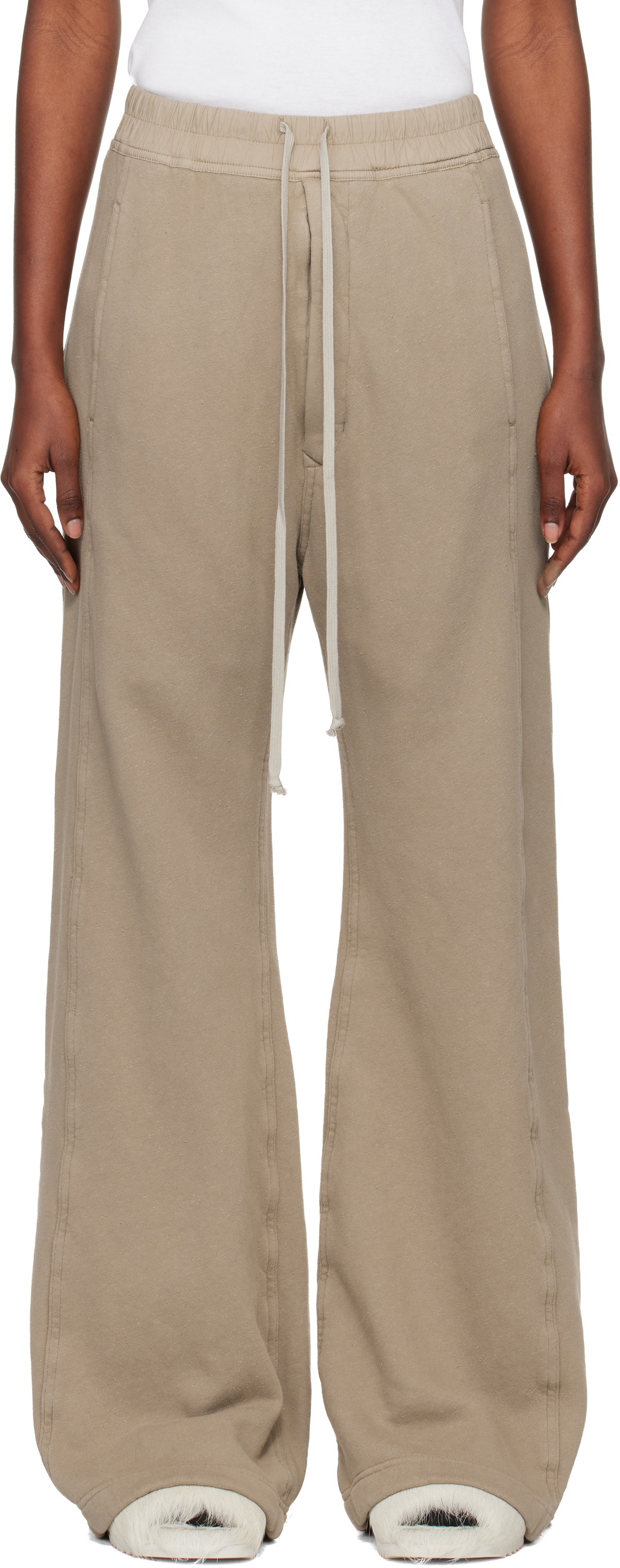 Rick Owens DRKSHDW Taupe Concordians Pusher Sweatpants