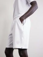 Brunello Cucinelli - Straight-Leg Logo-Embroidered Cotton-Jersey Tennis Shorts - White