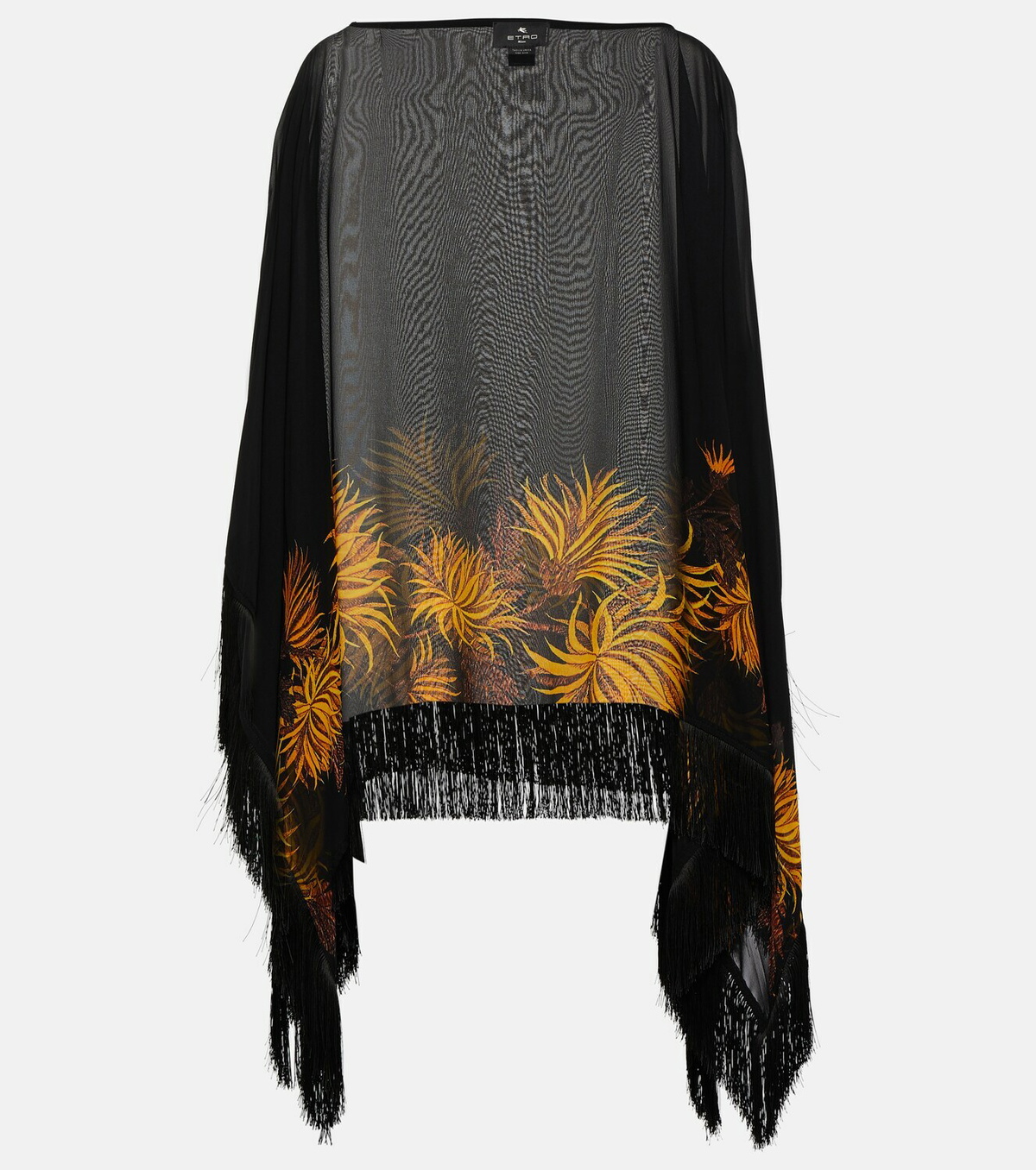 【関税&送料込】Etro Cape Etro - Printed wool-blend cape Etro