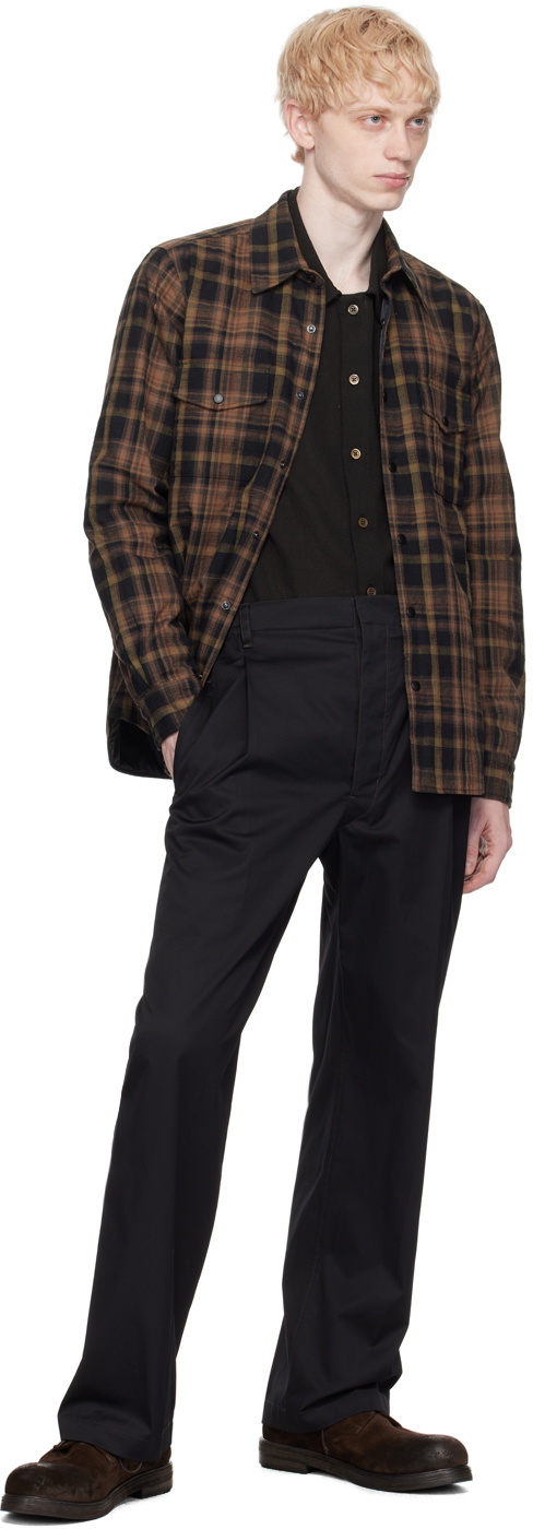 ASPESI Brown & Black Check Shirt