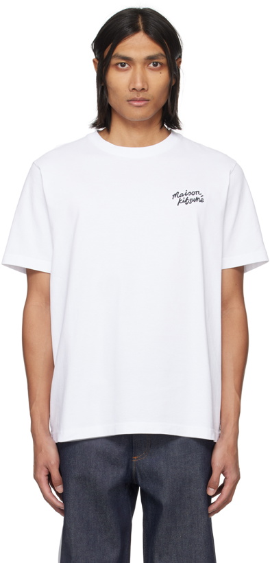 Photo: Maison Kitsuné White Handwriting T-Shirt