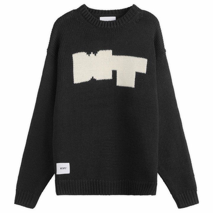 Photo: WTAPS Men's Intarsia Knit Sweater in Black
