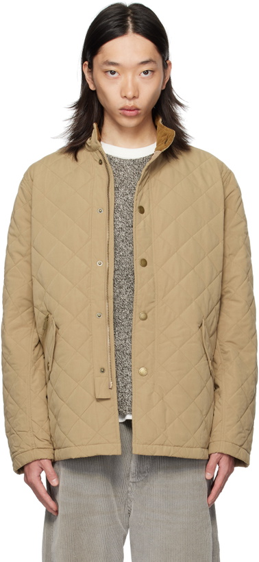 Photo: Barbour Khaki Shoveler Quilted Jacket