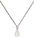Alexander McQueen Silver Baroque Pearl Necklace