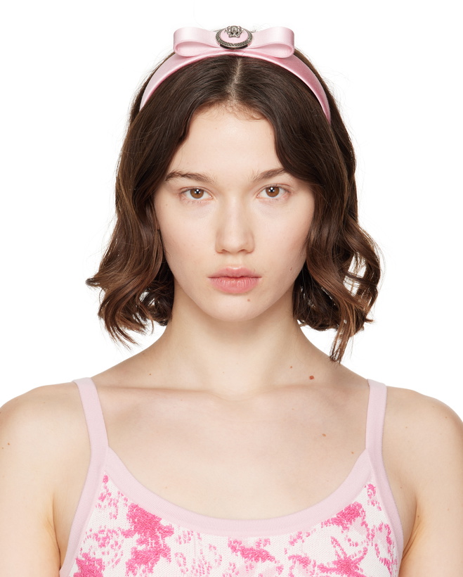 Photo: Versace Pink Gianni Ribbon Headband