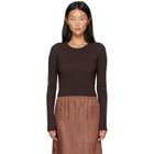MM6 Maison Margiela Brown Lycra Jersey Bodysuit