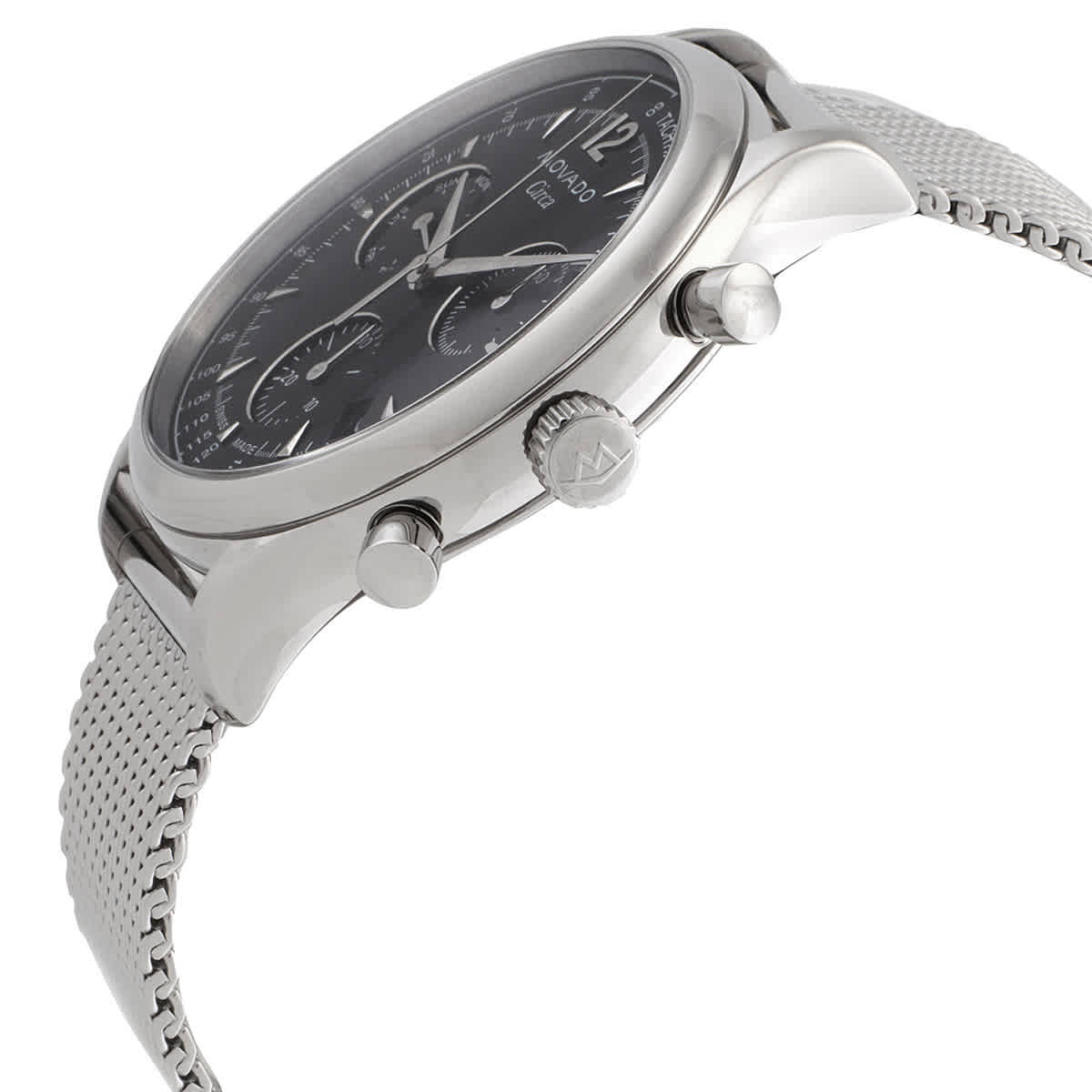 Movado Heritage Chronograph Quartz Black Dial Mens Watch 3650137