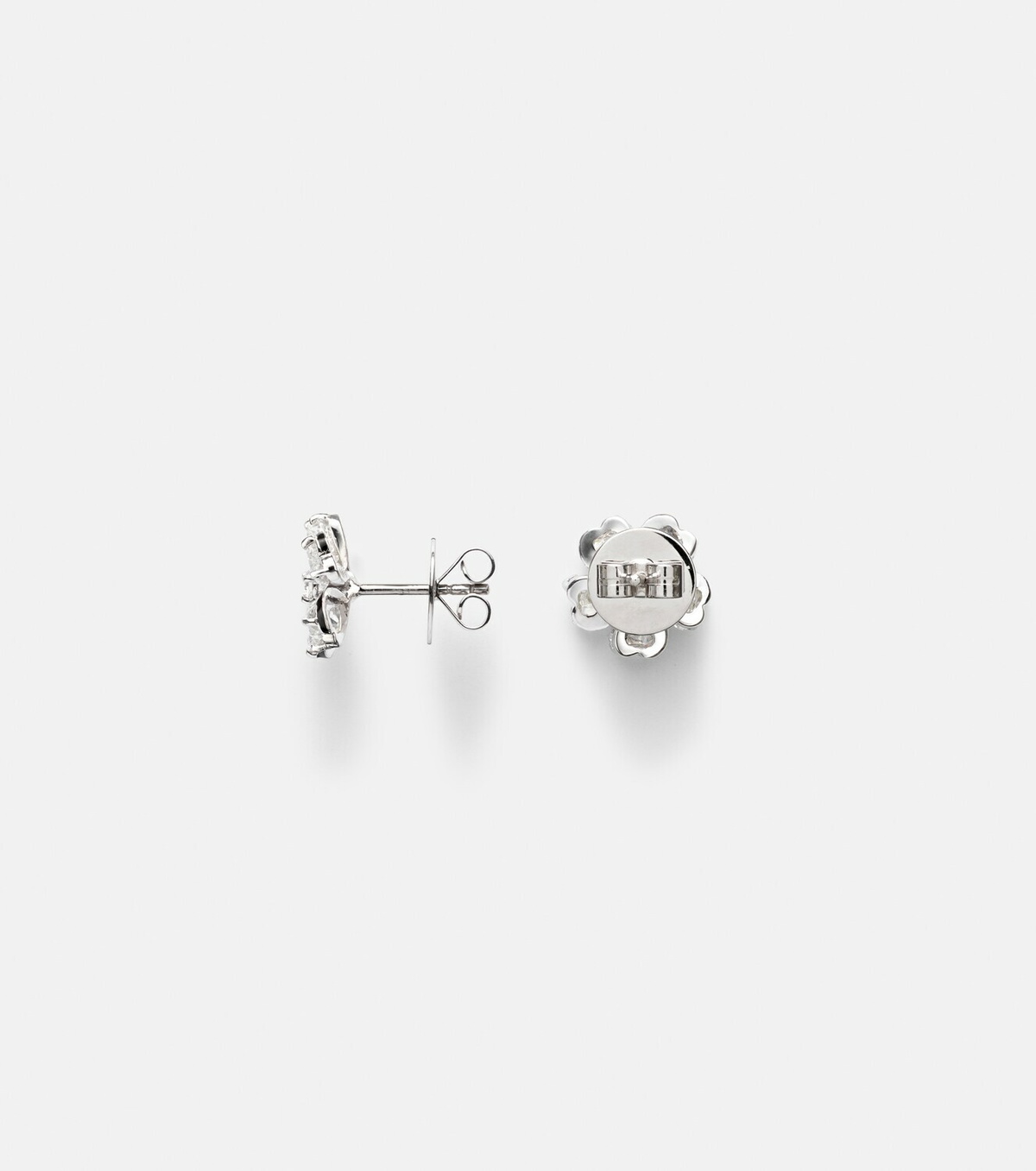 Kamyen Love Petals 18kt white gold earrings with diamonds