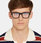 Cutler and Gross - Square-Frame Acetate And Silver-Tone Optical Glasses - Black