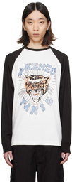 Kenzo Black & White Kenzo Paris Drawn Long Sleeve T-Shirt