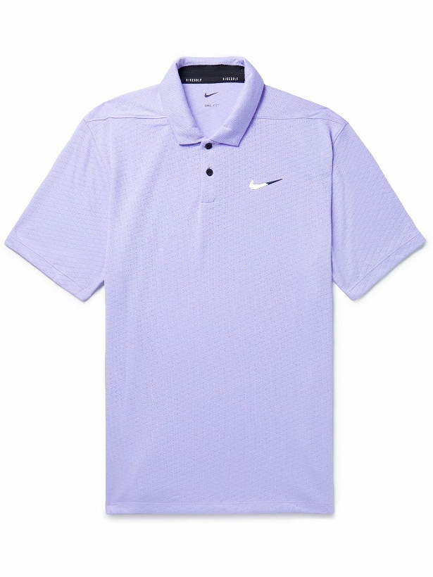 Photo: Nike Golf - Vapor Logo-Appliquéd Dri-FIT Golf Polo Shirt - Purple