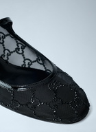 Gucci Embellished GG Ballerina Flats