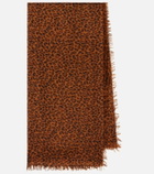 Isabel Marant Leopard-print cashmere and wool scarf
