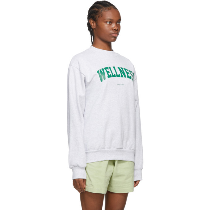 Sporty and Rich Grey Wellness Sweatshirt Sporty & Rich