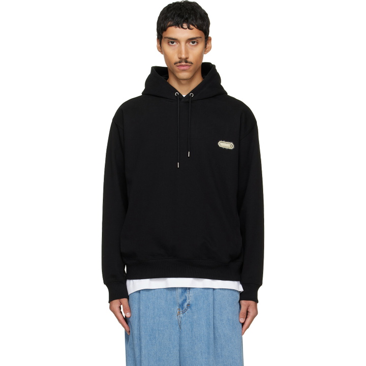 Photo: Solid Homme Black Flocked Hoodie