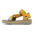 Suicoke Yellow and Black Depa-V2EU3 Sandals