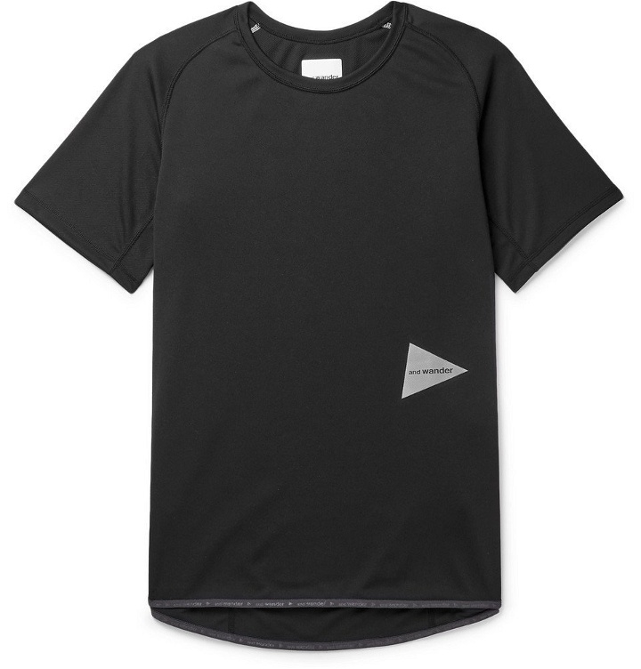 Photo: And Wander - Logo-Print Jersey T-Shirt - Black
