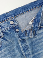 FULLCOUNT - Dartford 1341-1101 Straight-Leg Distressed Selvedge Jeans - Blue