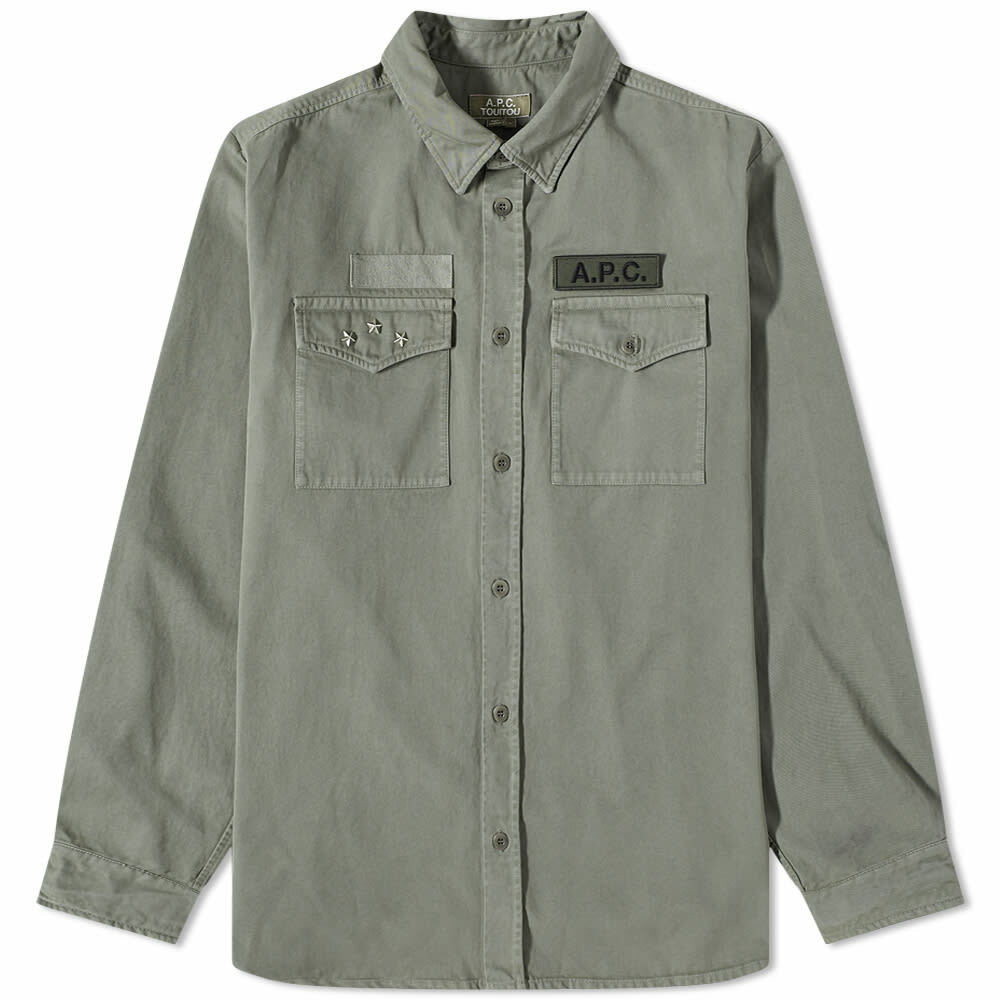 A.P.C. x Jean Touitou Mainline Overshirt in Khaki A.P.C.