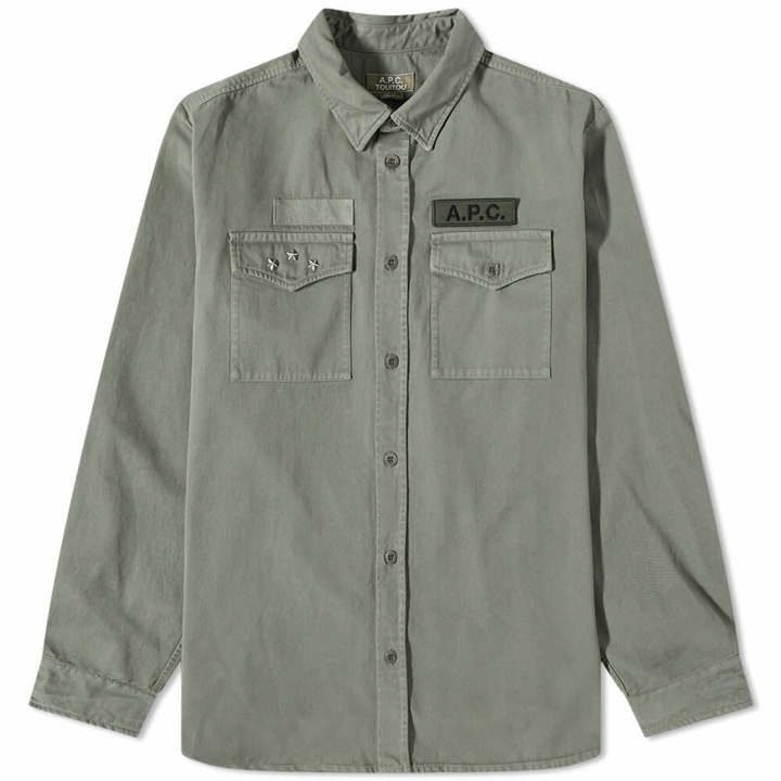 Photo: A.P.C. x Jean Touitou Mainline Overshirt in Khaki