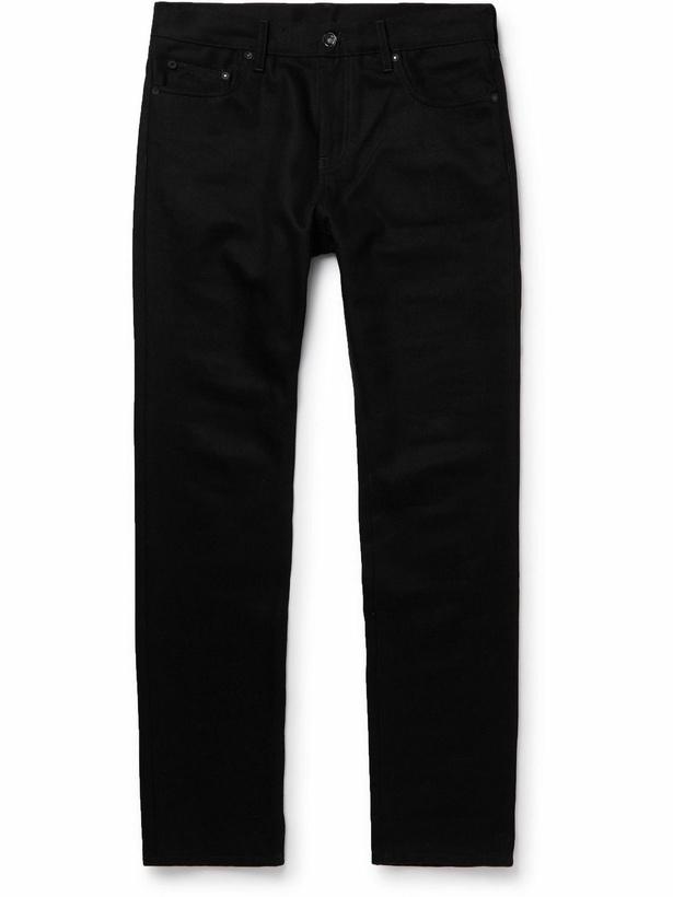 Photo: Off-White - Skinny-Fit Logo-Print Jeans - Black