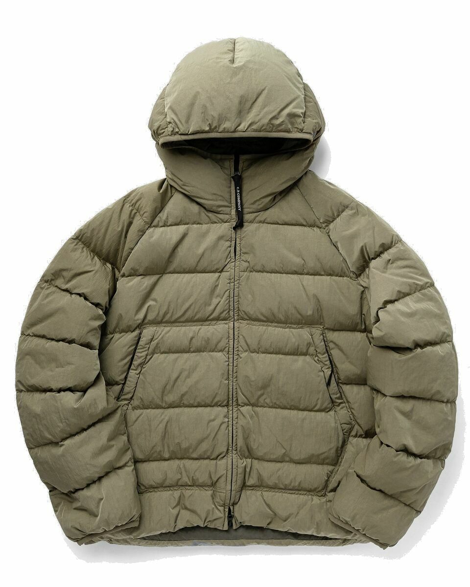 Photo: C.P. Company Eco Chrome R Hooded Down Goggle Jacket Green - Mens - Down & Puffer Jackets