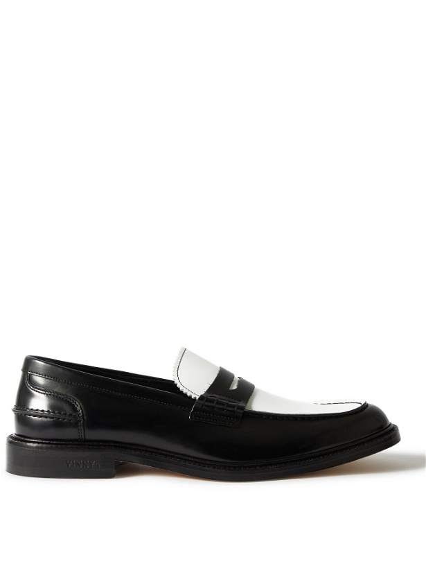 Photo: VINNY'S - Uptownee Colour-Block Leather Penny Loafers - Black - EU 41